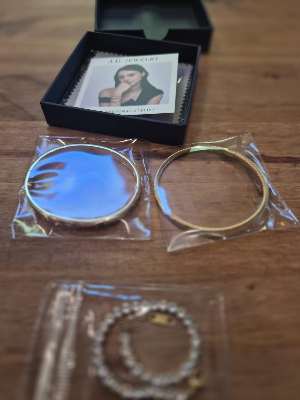 Gold Bangle Bracelet Set - Elegant Stackable Bracelets